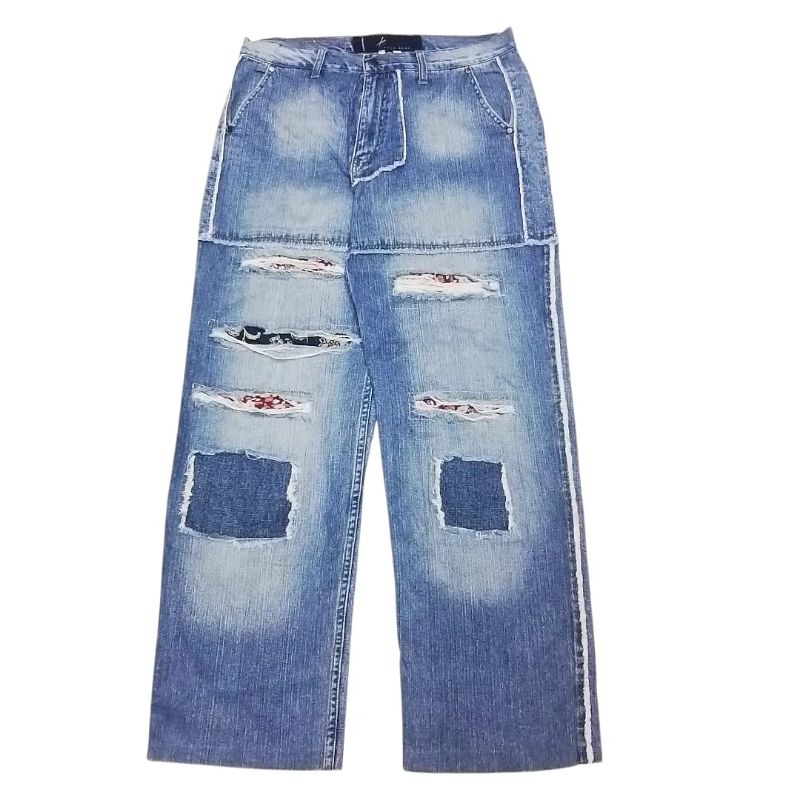 KARL KANI Patchwork Disstresed Jeans Wide Pant, foto 2