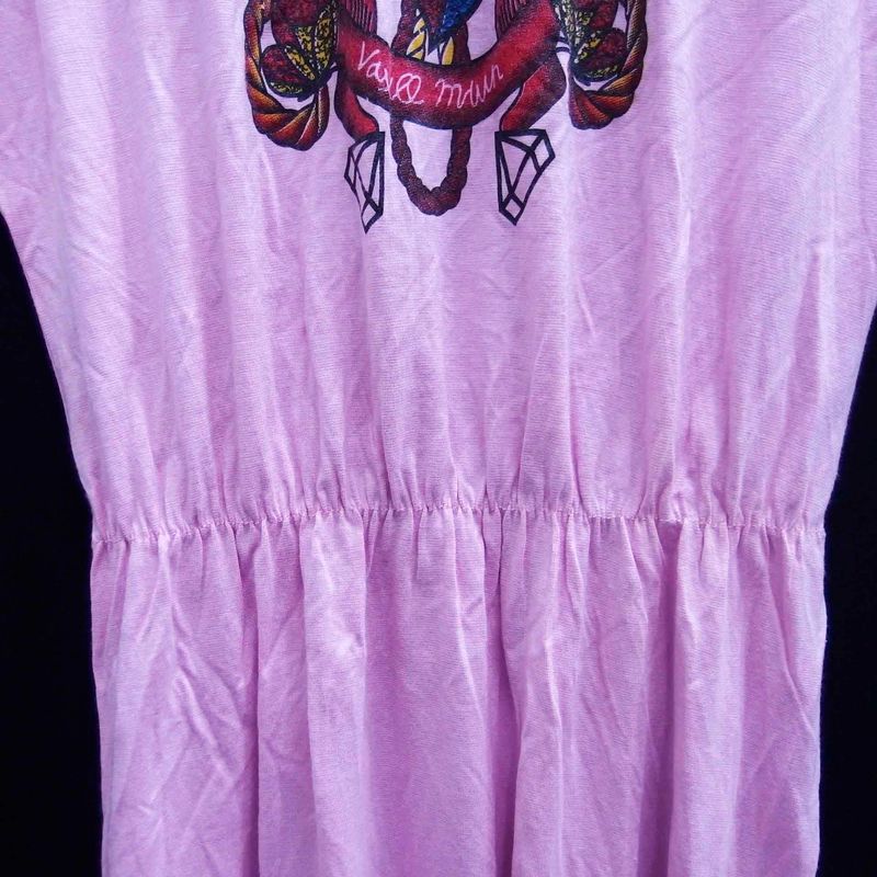 EG084 SIZE M CUT OFF BLOUSE LONG PINK, foto 4