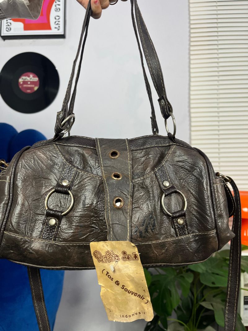 Brown vtg mini shoulder bag, foto 4