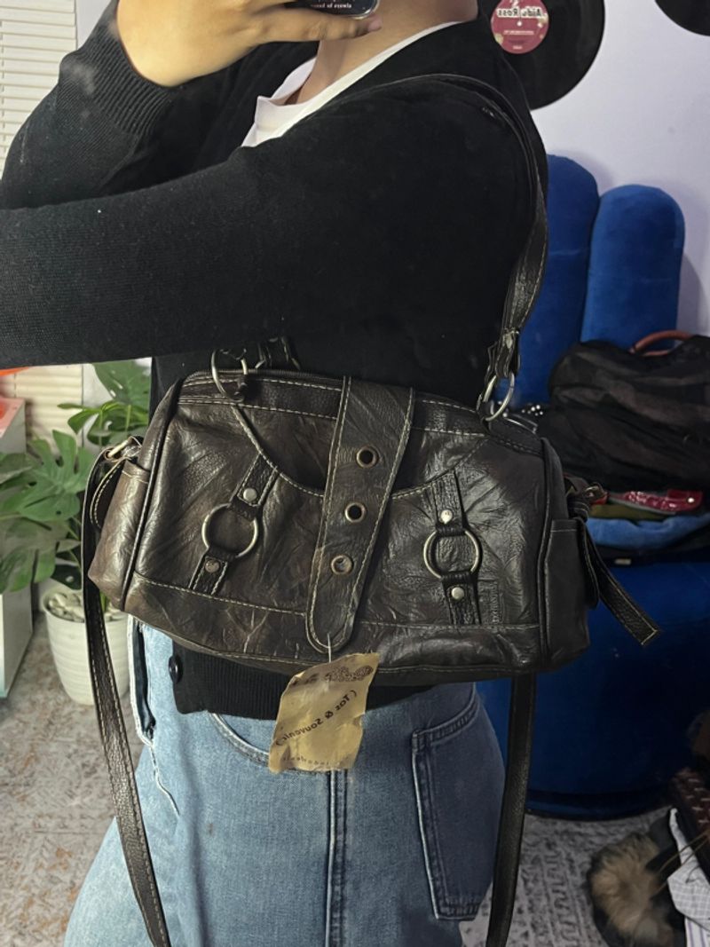Brown vtg mini shoulder bag, foto 7