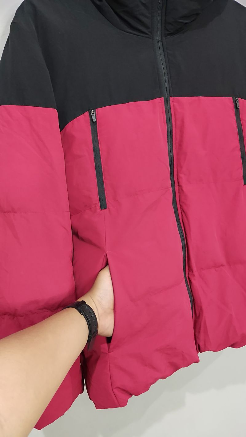 Uniqlo Casual Puffer jacket Pria red black, foto 4