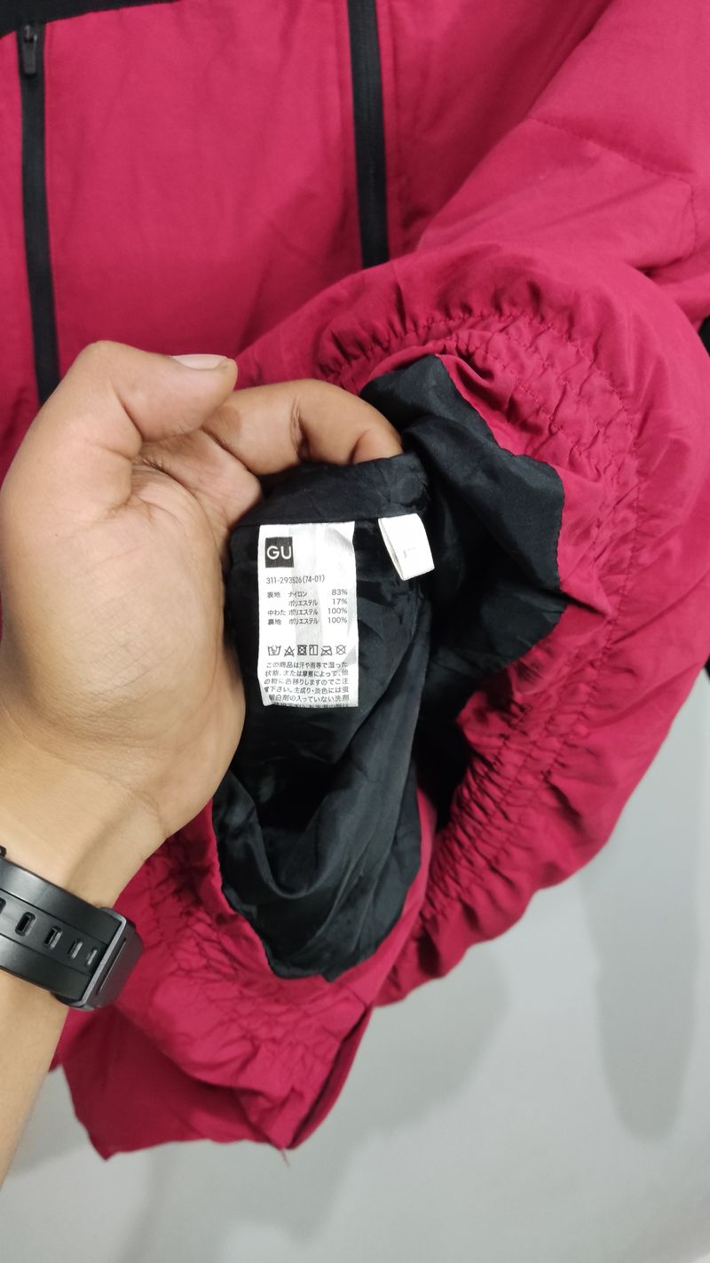 Uniqlo Casual Puffer jacket Pria red black, foto 6