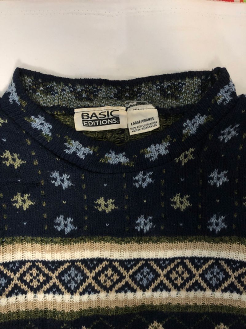 Sweater Knitwear Vintage Grandma Pattern, foto 2