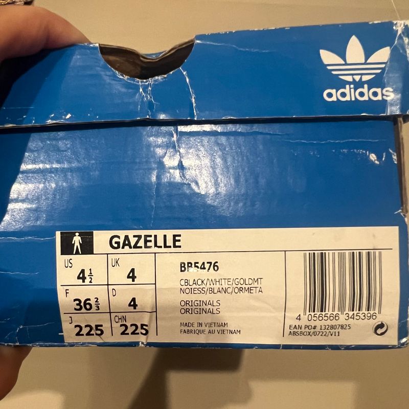 adidas gazelle black (preloved), foto 4