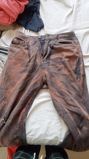 Washed Red Jeans Baggy