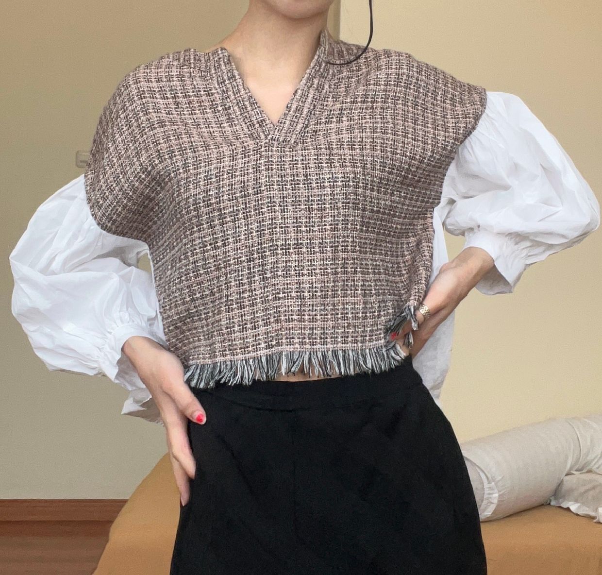 ZARA Blouse Wanita multicolor white, foto 2