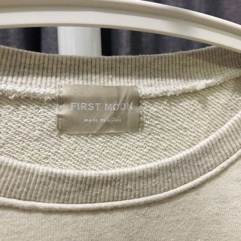 'First Moon' Sweatshirt Crop Light Grey, foto 2
