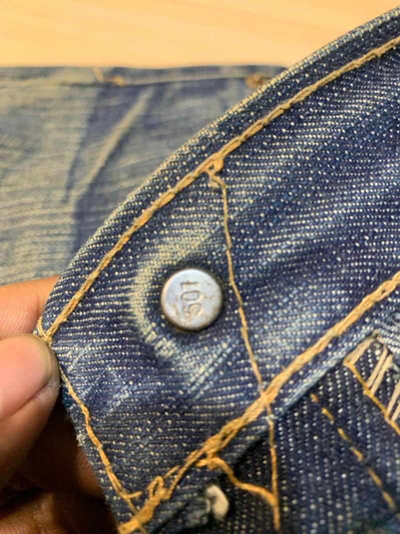 Vintage Levis 501 Big E Selvedge Denim, foto 7