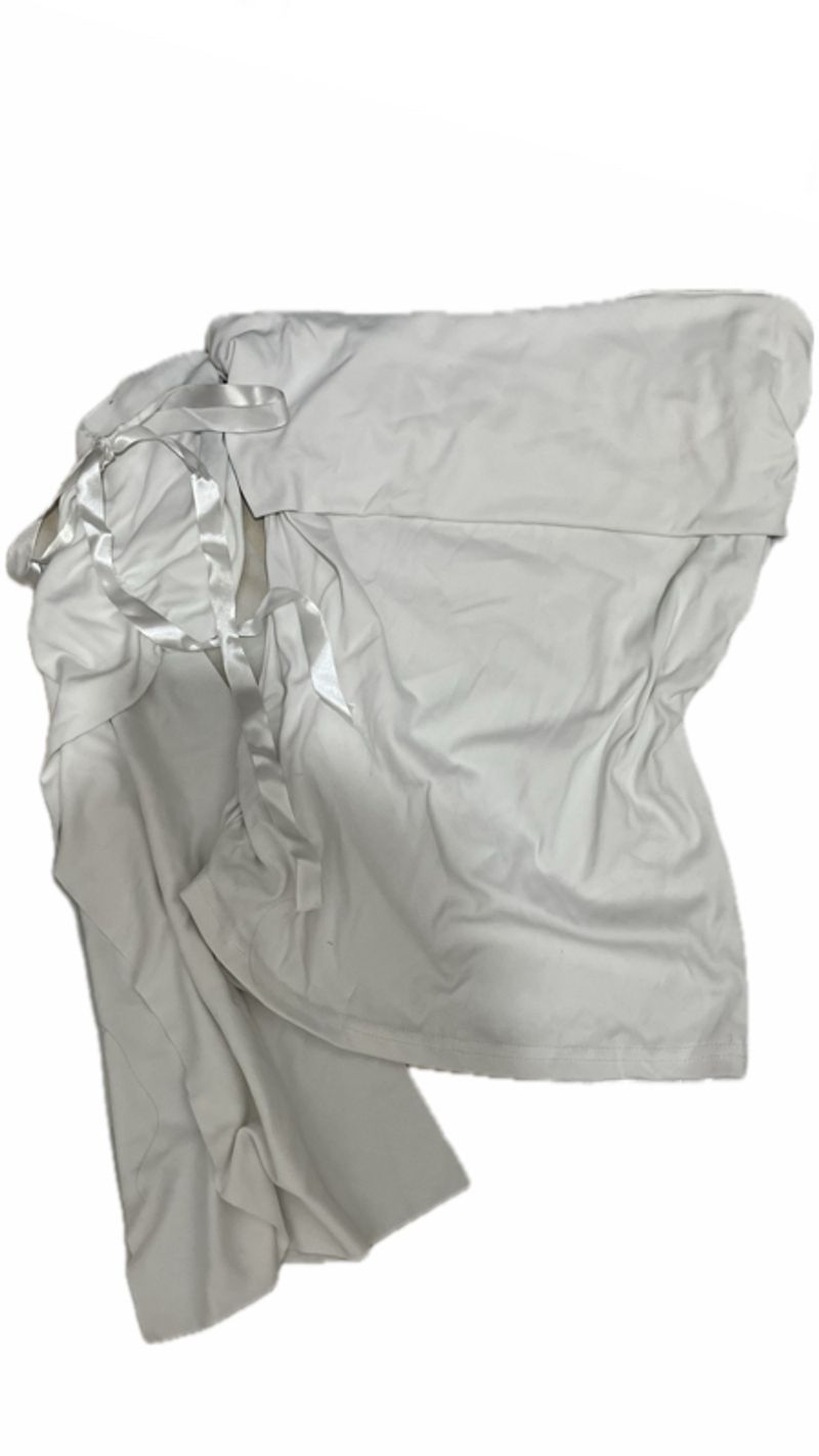 asymmetrical off shoulder top with ribbon!, foto 2