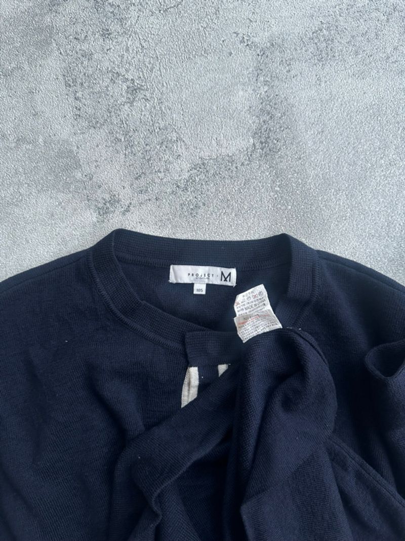 Project M knitwear basic half button sweater clean outfit, foto 6