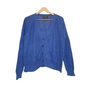 Japanese brand Vintage Streetwear Cardigan Pria blue