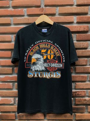 Tshirt Vtg 90s Harley Davidson 50Th Black Hills Rapid City