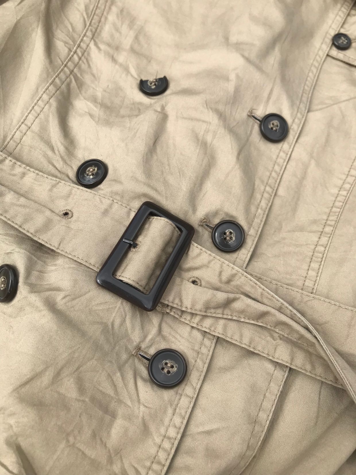 Trench coat Wanita tan, foto 4