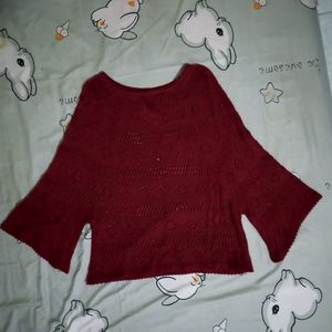 Baju Rajut Maroon