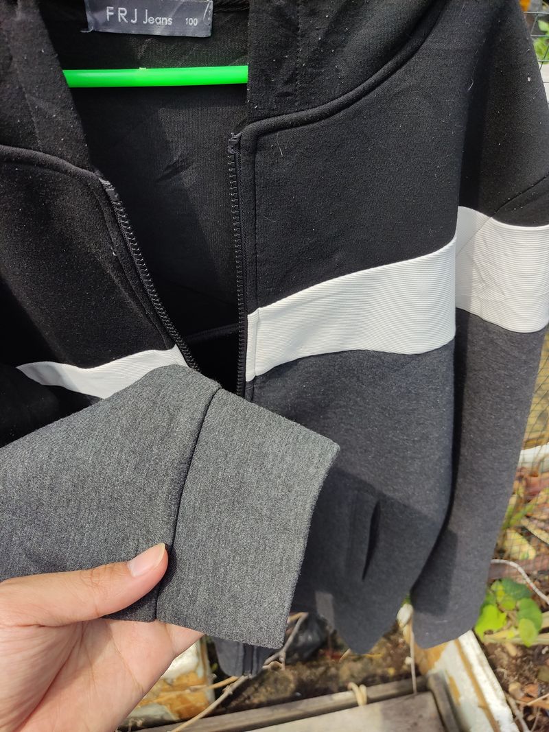 Streetwear Track jacket Pria white black gray, foto 3
