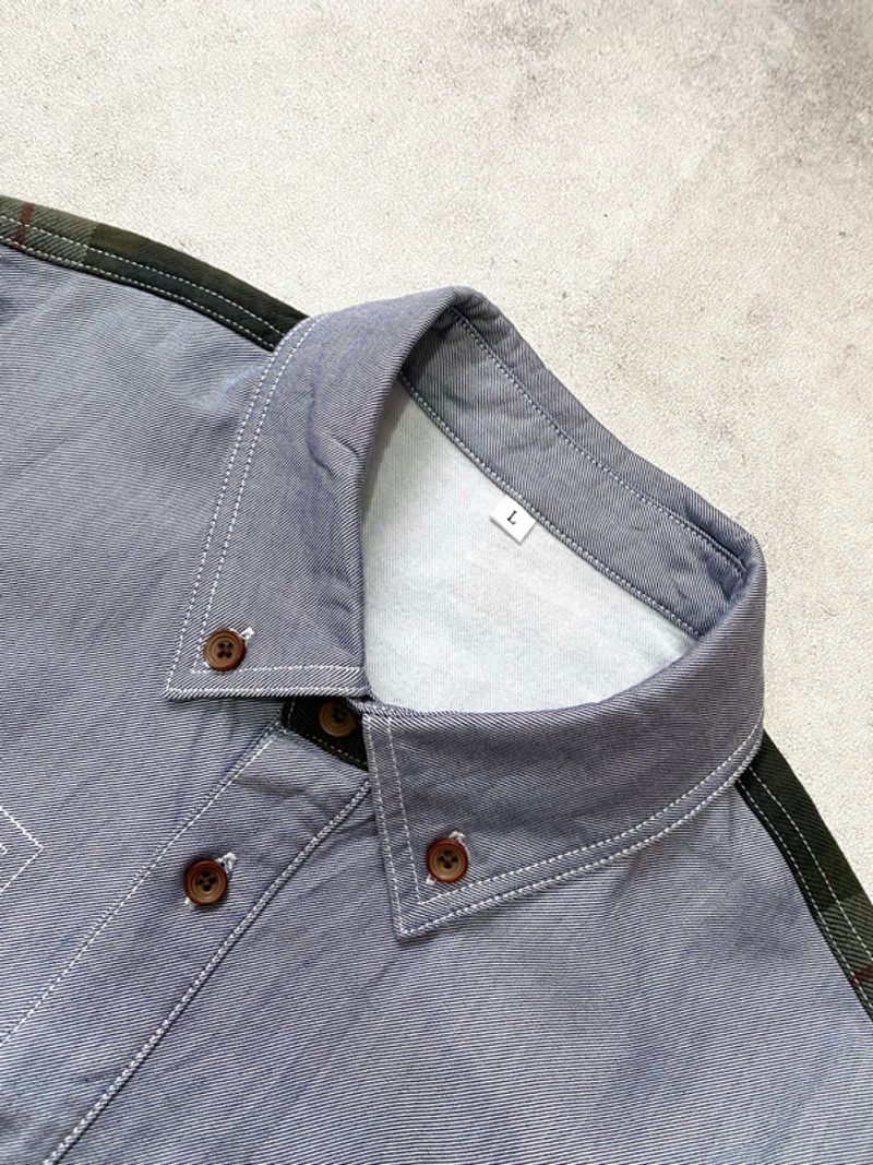 UNTITLED DENIM LONGSHIRT BUTTON JUNYA WATANABE STYLE, foto 9