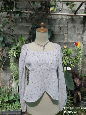 blouse bunga bunga floral sabrina