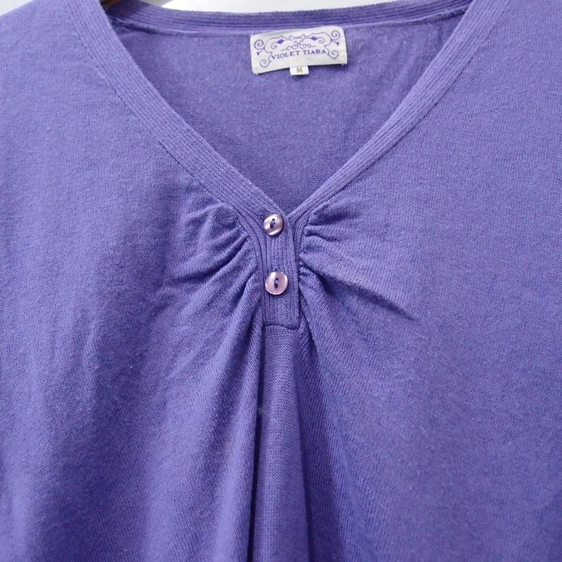 AQ599 SIZE M VIOLET TOP KNIT BAJU SECOND, foto 2