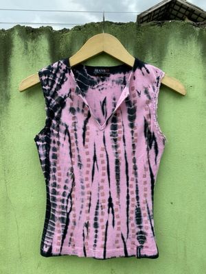 Jeans ♥️ XOXO Y2K Pink Distressed Grunge Top Made In USA