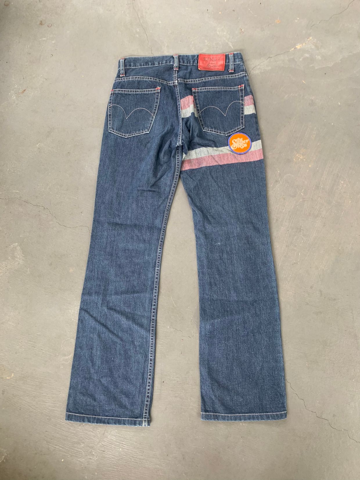 Hysteric Glamour Jeans Pria red blue, foto 5