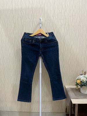 Cardinal woman L dark blue jeans panjang semi karet