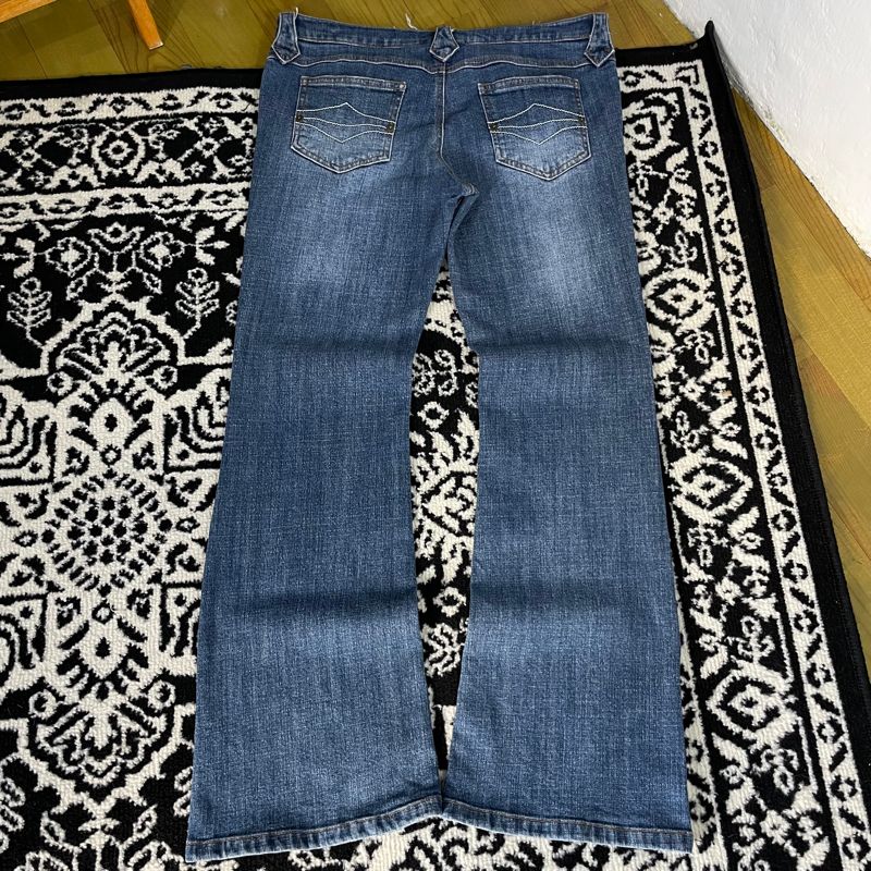 Cross embrodiery flare Y2K bootcut jeans, foto 6