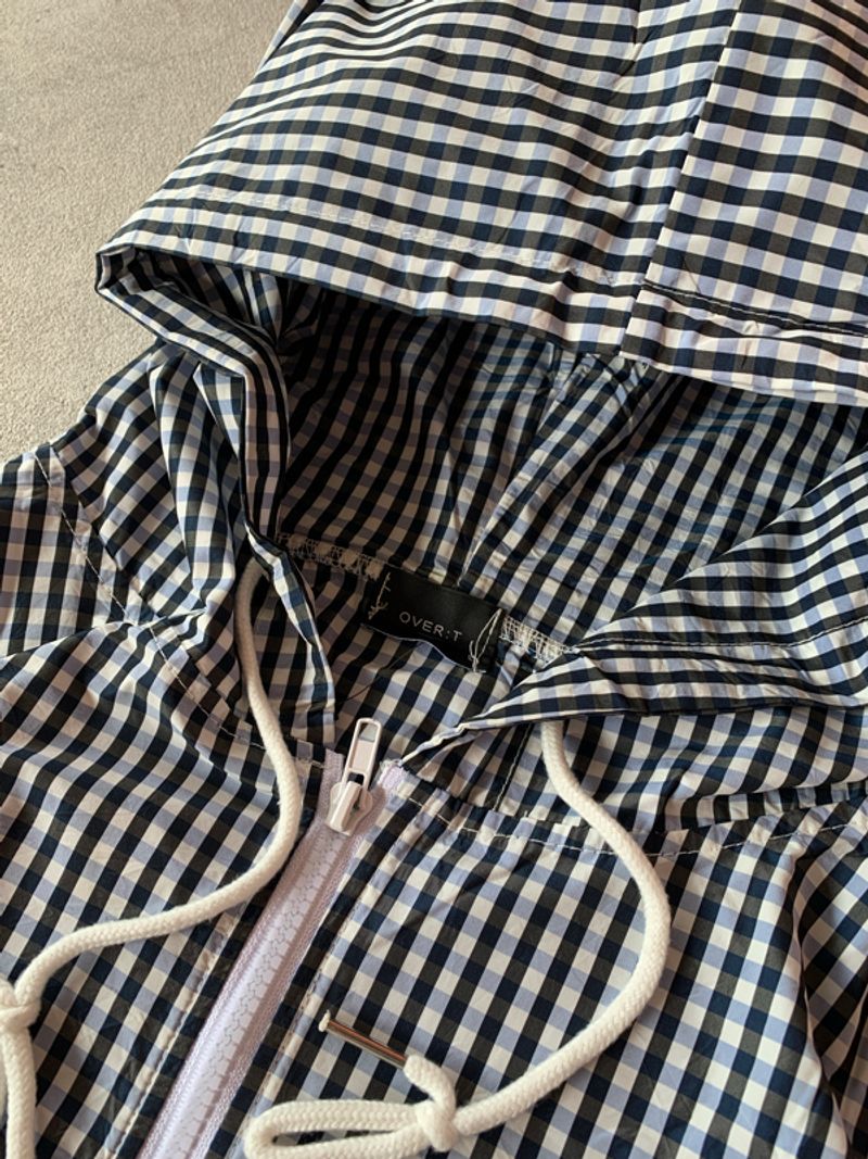 Plaid Zip Up Jacket with Hoodie Outdoor, foto 6