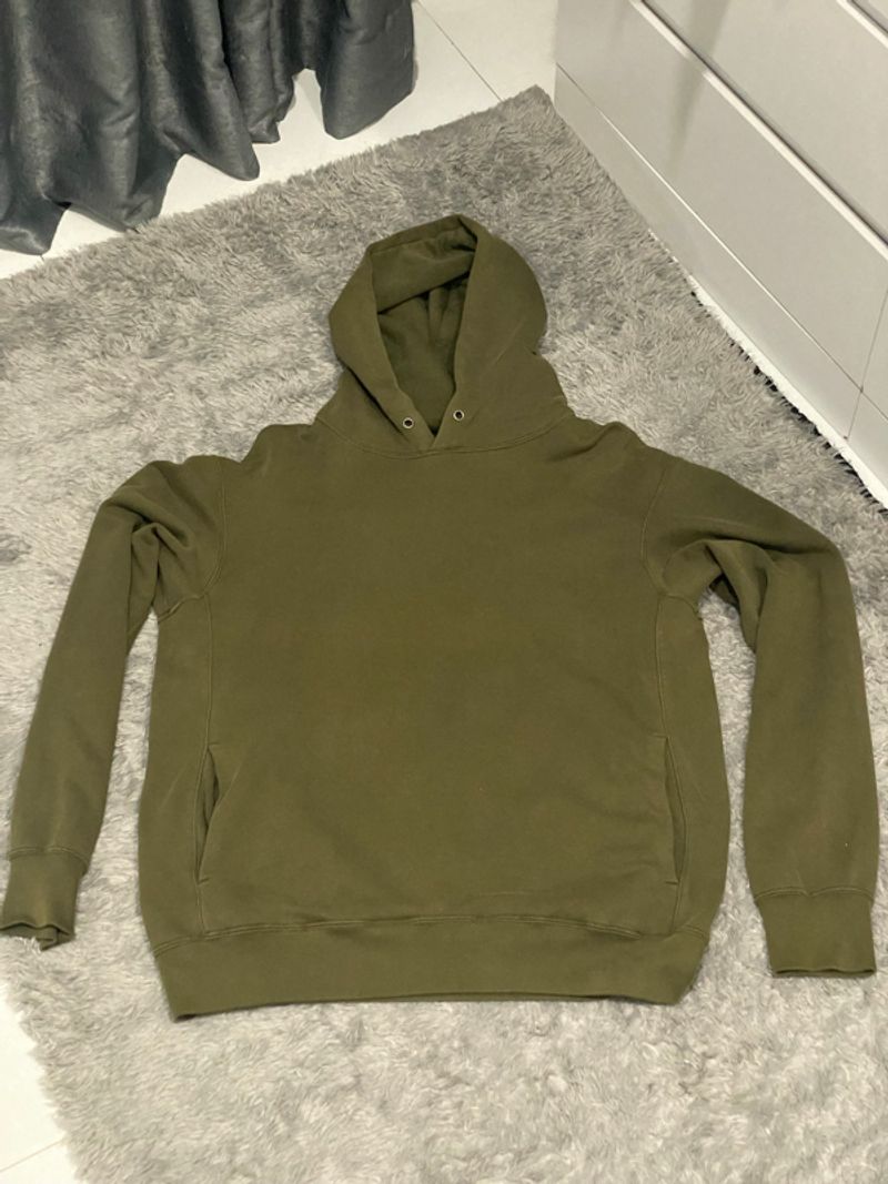 hoodie uniqlo dark green, foto 3