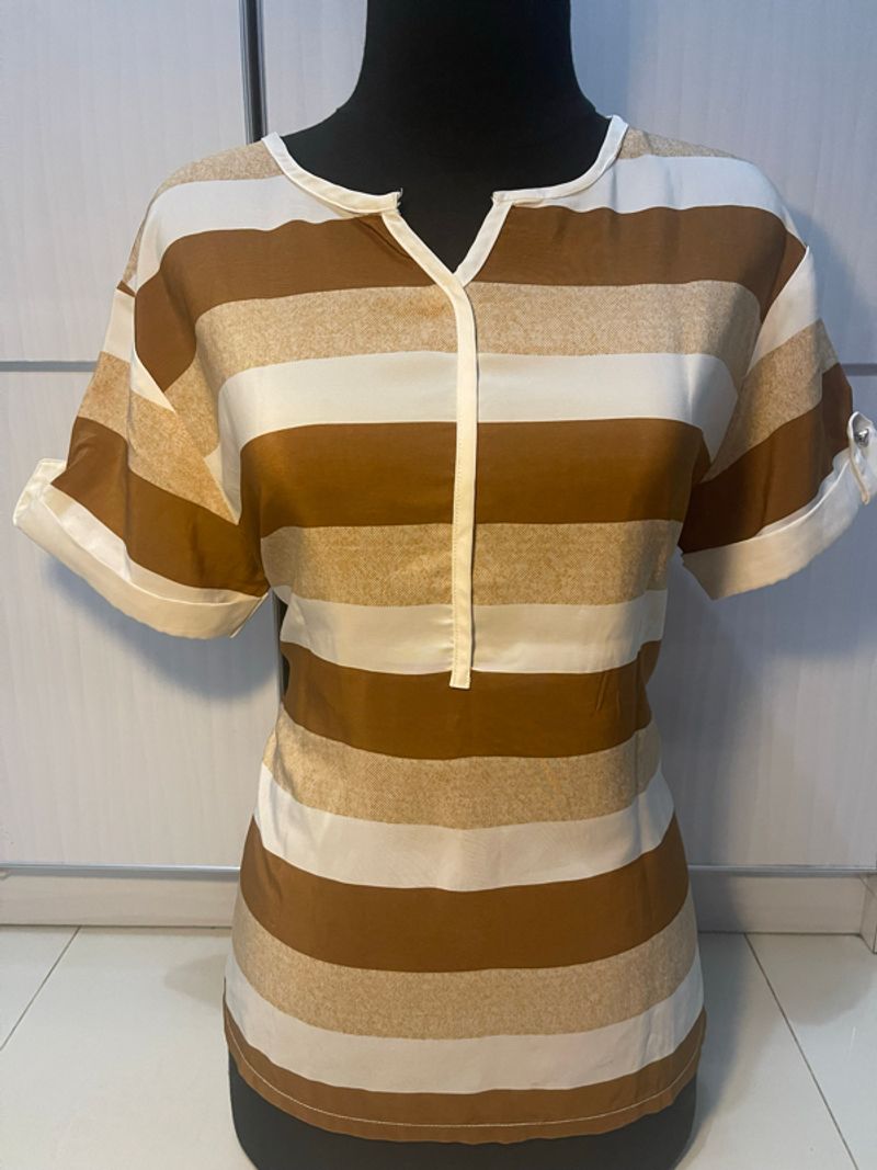 (ONLY 15K) mocca stripe top, foto 2