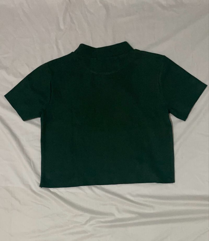 Pull & Bear Mock Neck Ribbed Crop Top, foto 2