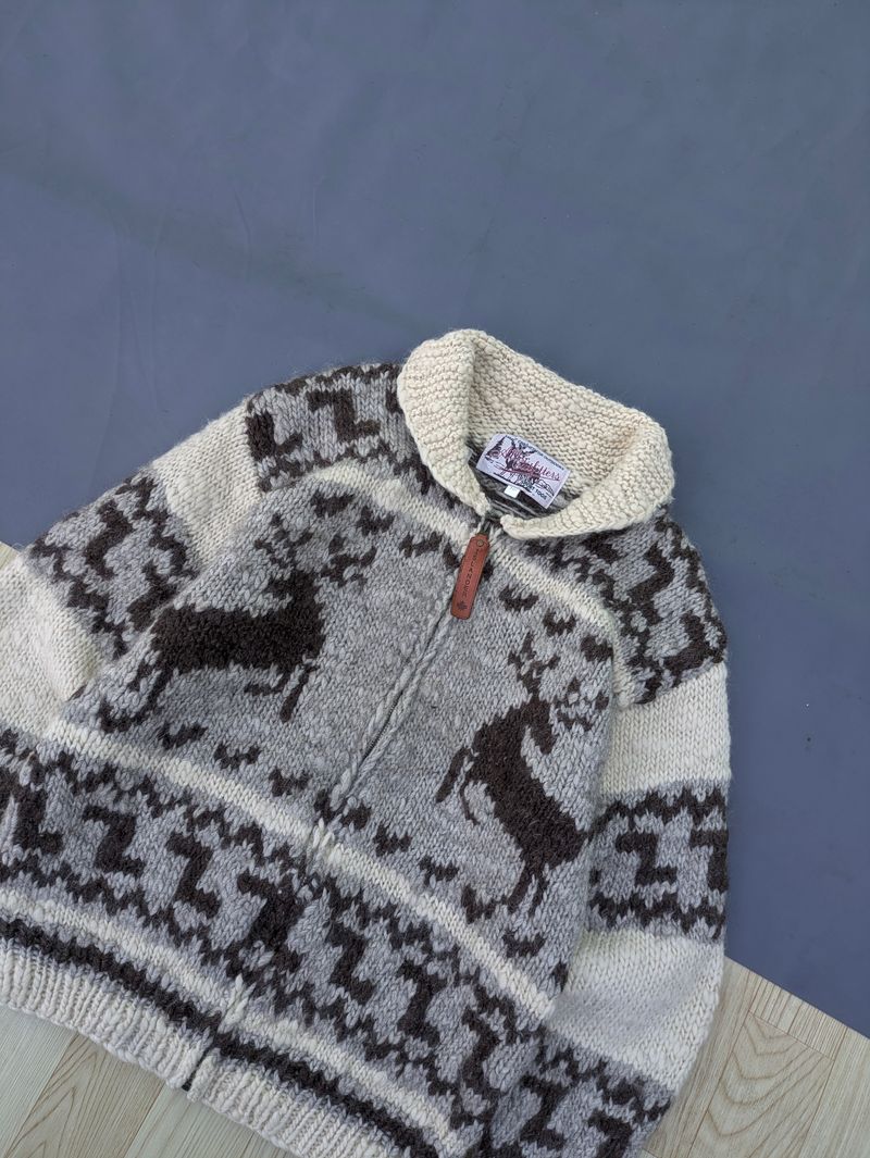 VINTAGE WOOL DEER PATTERN JACKET, foto 2