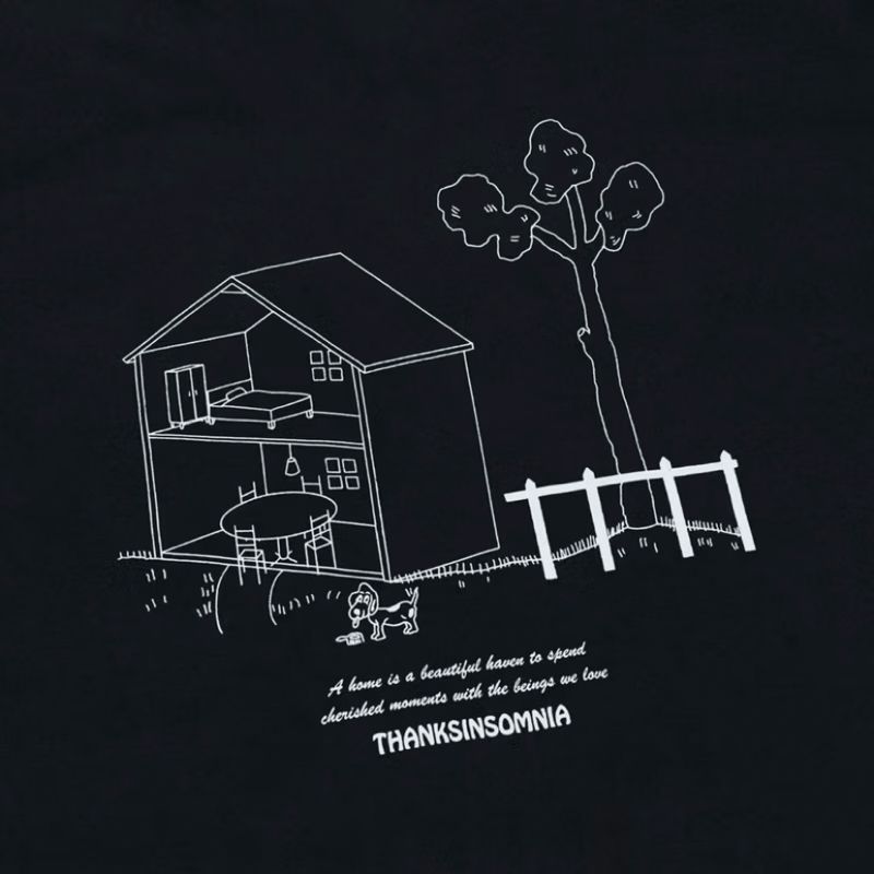 Tshirt Evening Soft Black Thanksinsomnia, foto 2