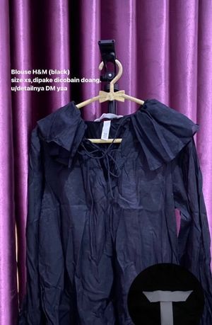 H&M Coquette Casual Blouse Wanita black