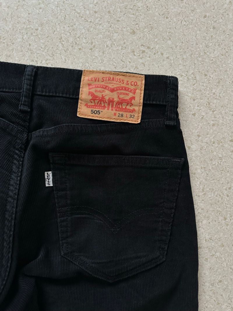 LEVI’S 505 CORDUROY PANTS - BLACK, foto 5