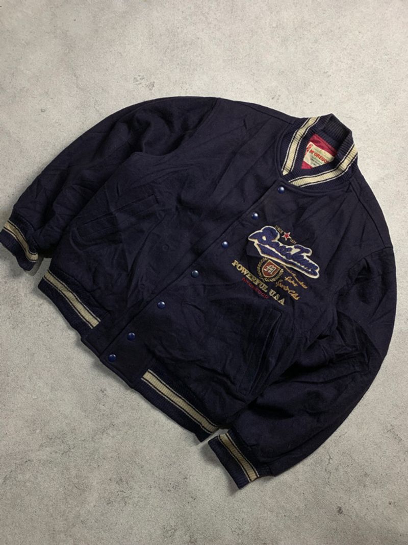 Vintage McGregor Dark Navy Wool Varsity Jacket, foto 2