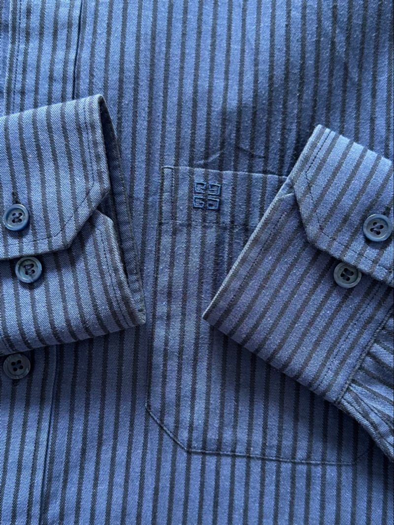 VTG GIVENCHY L/S STRIPE SHIRT - NAVY, foto 5