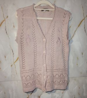 VEST RAJUT PINK