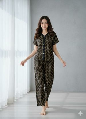 Premium rayon top ld120 pj70 kancing dpn pants lp120 pj93