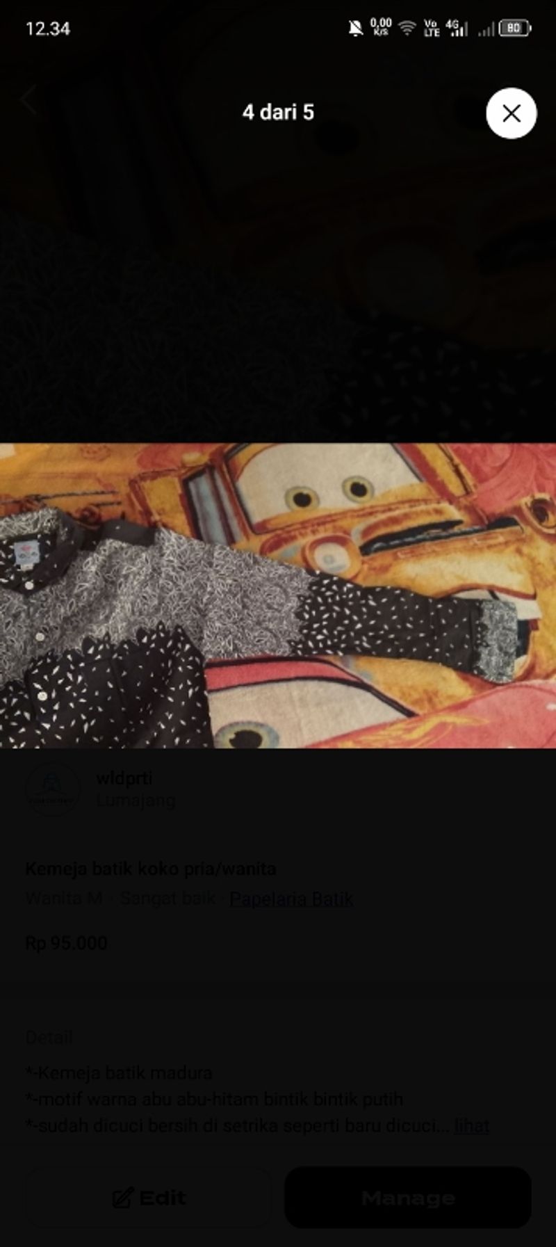 Kemeja batik koko pria/wanita, foto 4