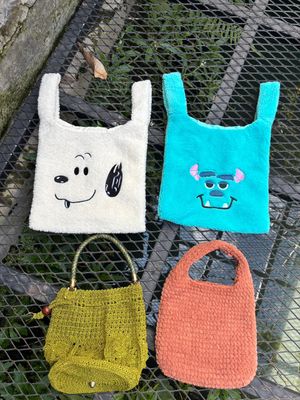 Handbag Rajut | HandBag Bulu | Snoopy | Monscter Inc Boo