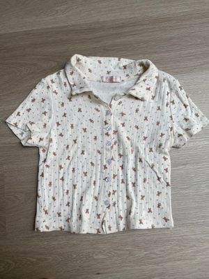 Coquette Casual Shirt Wanita white