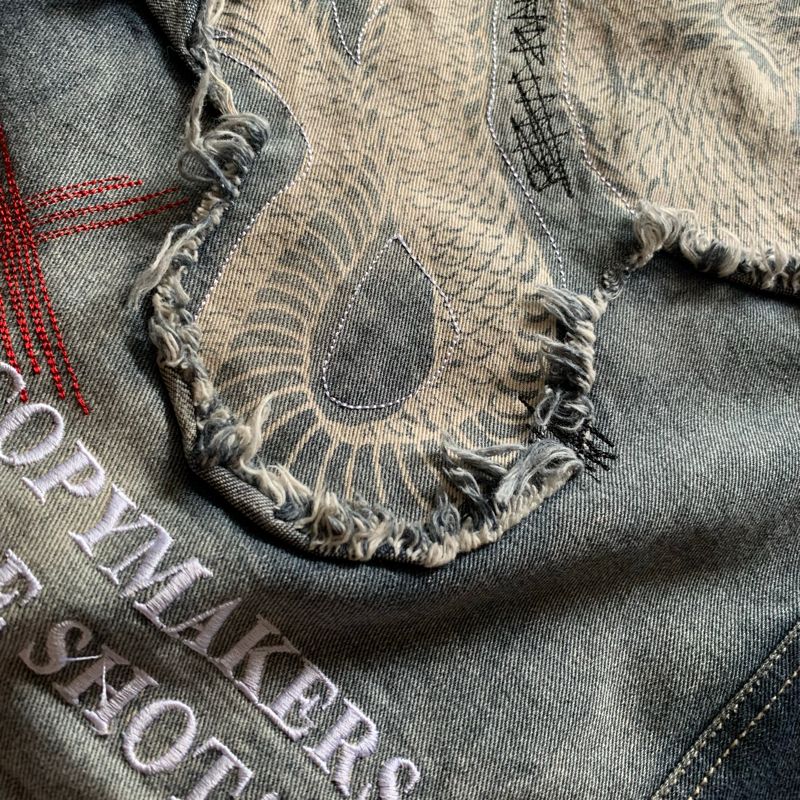 Dog Town Black Dragon Ripped Denim Jacket, foto 10