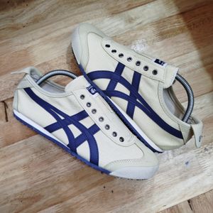 Onitsuka Tiger Casual Sneakers Pria cream blue