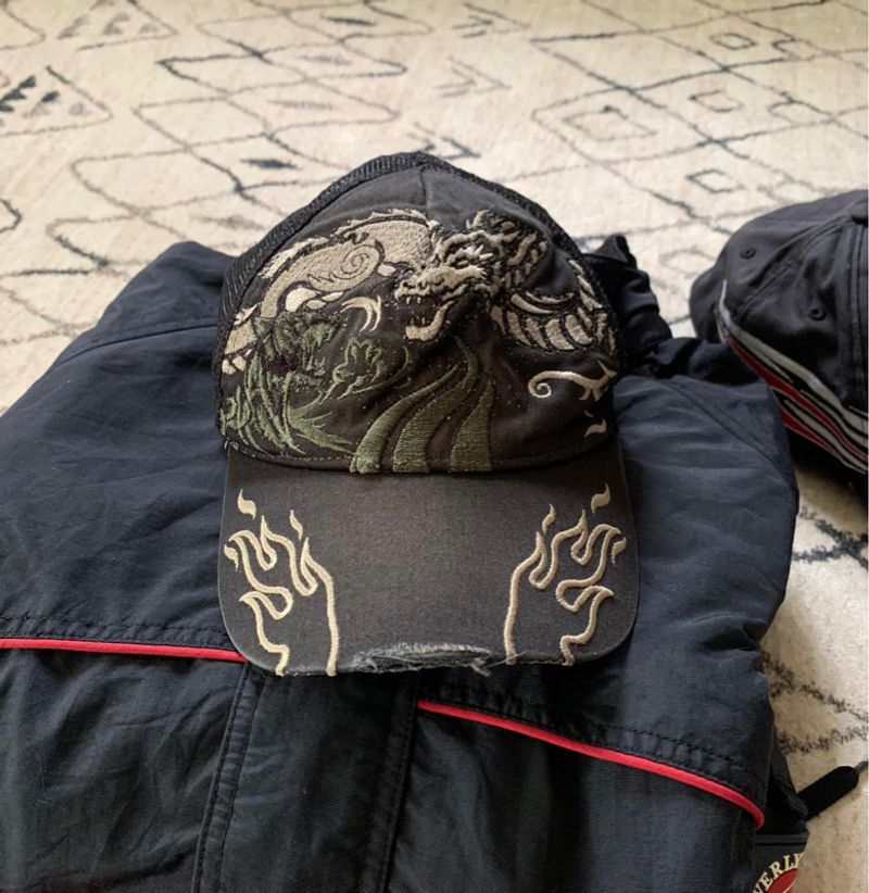 Vintage Y2K Dragon Trucker hat, foto 3
