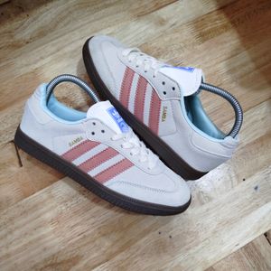 Adidas Casual Sneakers Wanita orange gray