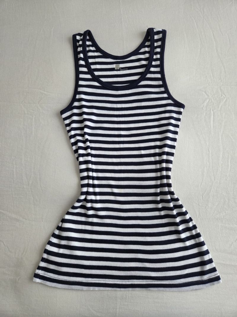 GAP Dark Blue Navy White Stripe Tank Top, foto 2