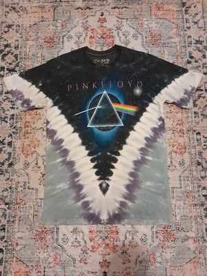 Kaos Band Vintage Pink Floyd Dark Side of The Moon Tie Dye