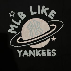 MLB Streetwear Casual T-shirt Pria white black