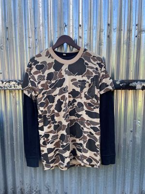 80s VINTAGE FROG DUCK CAMO PAPERTHIN FITTED TEE