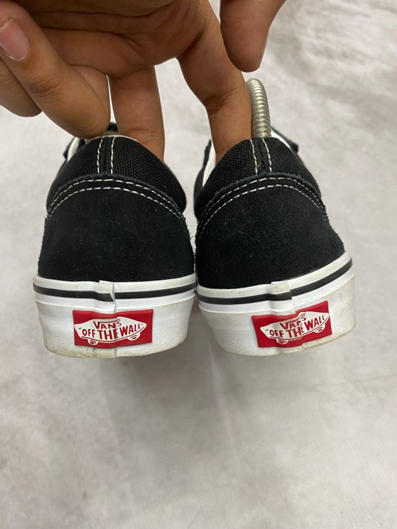 Vans oldskool velcro black white low, foto 4